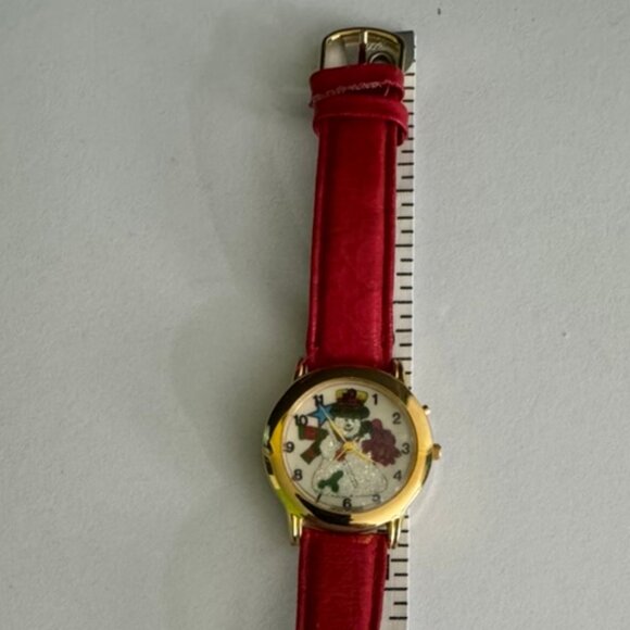 Set of 2 Vtg.Cardini Quartz Holiday Snowman & Moniex Christmas Tree Analog Watch - Picture 8 of 16